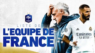 🔴 ANNONCE DE LA LISTE DES BLEUS  DIDIER DECHAMPS  EQUIPE DE FRANCE  BENZEMA [upl. by Akihsal]