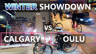 Calgary VS Oulu  WINTER Safe Cycling Showdown  Collab with ShifterCycling [upl. by Edith]