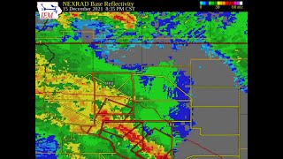 EAS MiniTimeline December Derecho Speeds Through West Central Wisconsin NOAA Weather Radio WXJ88 [upl. by Ahtrim]