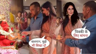 Salman Khan Katrina Kaif Iulia Vantur Memorable Moments during Ganpati Visarjan 2023 [upl. by Enirehtakyram]