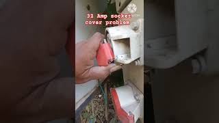 32 Amp socket cover problem industrial 32amp socket construction work electrical youtubeshort [upl. by Ihskaneem]