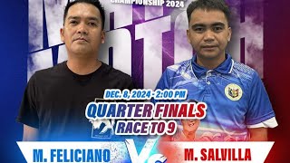 Michael Feliciano quotX44quot 🆚️ Miguel Salvilla quotDAVAOquot Race 9 QUARTER FINALS JK Billiard TV is live [upl. by Akyssej]