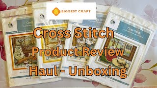 Printed Cross Stitch Product Review  Haul  Unboxing  Joy Sunday  Spring Brand  biggestcraft [upl. by Nesnar]