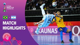 Brazil v Argentina  FIFA Futsal World Cup 2021  Match Highlights [upl. by Lajet]