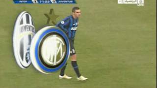 Coppa Italia Inter 21 Juventus Lucios goal 11 [upl. by Aihsele502]