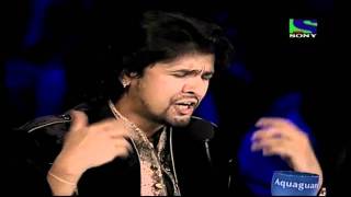 Sonu Nigam imitates Usha Uthup on her hit Ramba Ho X Factor India  Episode 29  20th Aug 2011 [upl. by Anaili]