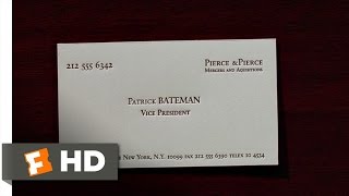 American Psycho 212 Movie CLIP  Business Cards 2000 HD [upl. by Ecilef515]