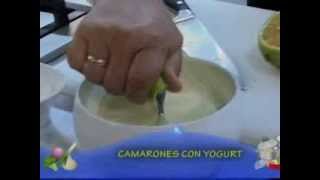 Receta del día Camarones con yogurt Gracias a El Club de la Chilena [upl. by Macmillan]