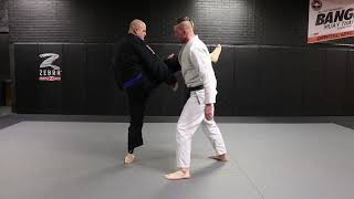 Helio Gracie Self Defense 39 Front Kick Defense High [upl. by Meara]