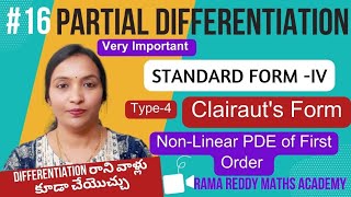 Clairauts Form  Non Linear Partial Differential Equations  Standard Form  4  PDE in Telugu [upl. by Collar]