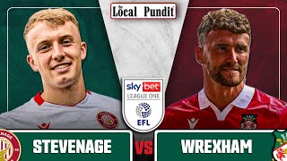 Stevenage v Wrexham  LIVE WATCH ALONG  EFL League One  Match Day 9 [upl. by Ahrat]