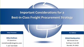 Best Practices for Freight Rate Procurement in Today’s Market Webinar [upl. by Pudendas]