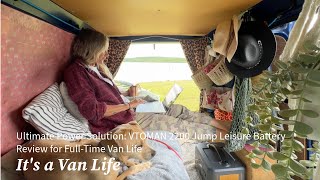 Ultimate Power Solution VTOMAN 2200 Jump Leisure Battery Review for FullTime Van Life [upl. by Hutt]