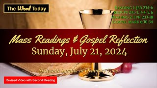 Todays Catholic Mass Readings amp Gospel Reflection  Sunday July 21 2024 [upl. by Htiduj]