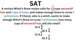 SAT  proportionmaths mathematics algebrasat mathequationfunctionequations [upl. by Solon]