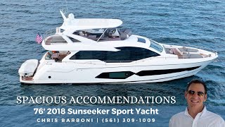 Tour this 76 2018 Sunseeker 75 Yacht quotDo it Anywayquot [upl. by Remos]