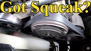 How to Fix a Squeaky Belt figure out where the squeak is coming from [upl. by Tybald286]