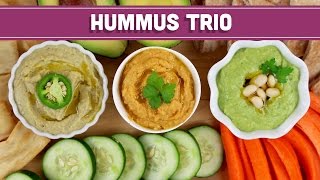 Homemade Healthy Hummus  3 Ways Mind Over Munch [upl. by Aieka]