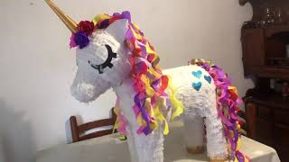 DIY Como hacer piñata Unicornio 3d piñatas piñataunicornio piñatapony [upl. by Yrehcaz]