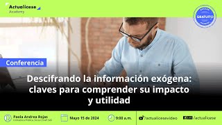 Descifrando la información exógena claves para comprender su impacto y utilidad [upl. by Alyad998]