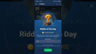 XEmpire Riddle of the day Sep 19 2024 basicinformationnewupdate telegram youtubeshorts [upl. by Hidie]