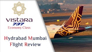 Vistara Economy Class from Hyderabad to Mumbai  Vistara Economy class review 4K [upl. by Ynnaffit]