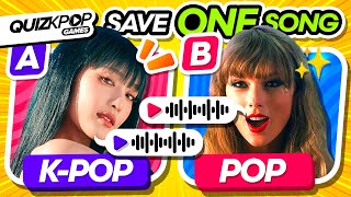 SAVE ONE DROP ONE KPOP vs POP 😜  QUIZ KPOP GAMES 2023  KPOP QUIZ TRIVIA [upl. by Nirel334]