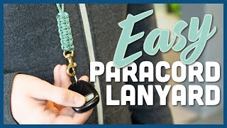 Easy Paracord Lanyard—Beginner Tutorial [upl. by Rosanna]