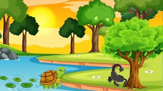 The Turtle and Scorpio Cartoons Moral Story Cartoons Bacha Party Cartoons [upl. by Warfold]