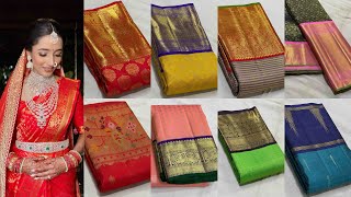 Kanchipuram authentic silk sareesTraditional pattu sarees [upl. by Etat]