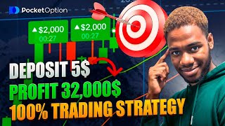 Deposit 5 ➔ Profit 32000 in 1 DAY  Binary Options Best Trading Strategy for Pocket Option [upl. by Adnirem76]