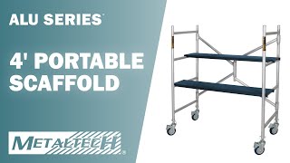 METALTECH ALU SERIES 4 High Portable Scaffold Work Platform [upl. by Burra445]