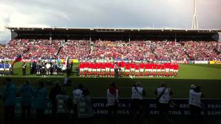 Welsh Anthem at Rugby World Cup Waikato Stadium 18 September 2011 [upl. by Stutzman]