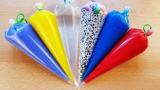 Making Slime Piping Bags  Crunchy Slime [upl. by Goebel]