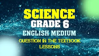 grade 6 science english medium  questions in the textbook lessons [upl. by Sukram405]