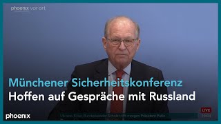 BPK Munich Security Report 2022 mit Wolfgang Ischinger zum UkraineKonflikt [upl. by Eenal]