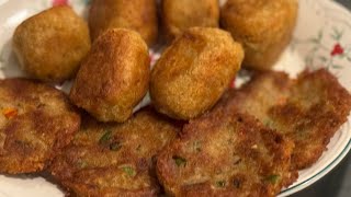 BoLLITOS DE PAPAS Y YUCA CON ATÚN frito bien fácil y pocos ingredientes y pocas sal delicioso [upl. by Haslett]