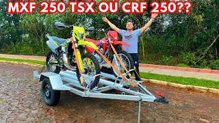 MXF 250 TSX OU CRF 250F  TESTANDO AS 2 NA PRÃTICA VEJA ANTES DE COMPRAR [upl. by Eugilegna]