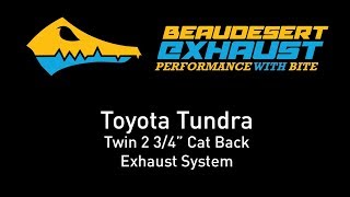 Beaudesert Exhausts Toyota Tundra 57L supercharged V8 Catback exhaust [upl. by Schwejda]