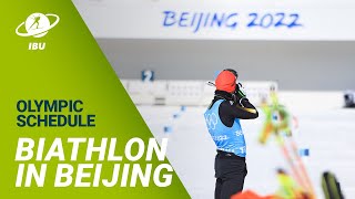 Beijing 2022 Biathlon Competition Schedule [upl. by Collbaith]