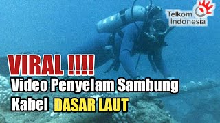 Viral  Aksi Penyelam Indihome menyambung KABEL FO didasar Laut Indihome Gangguan Indihome Down [upl. by Aifos]