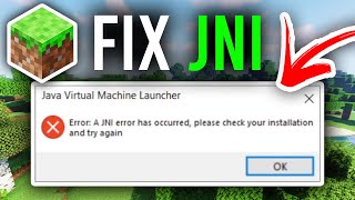 How To Fix A JNI Error Has Occurred On Minecraft Best Guide  Java Minecraft Error Fix [upl. by Neliak172]