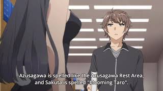 Sakuta Azusagawa saying his name [upl. by Leizar]