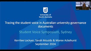 Tracing the student voice in Australian university governance documents [upl. by Searle]