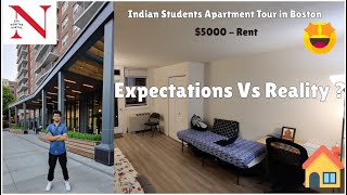 Northeastern University 5000 Apartment Tour in USA  Boston  Off Campus Housing  Indian Students [upl. by Girardo302]