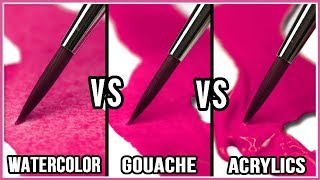 What Is The Difference Between Watercolor Gouache amp Acrylic Paint [upl. by Astraea]