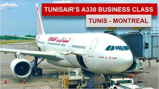 TUNISAIR A330 BUSINESS CLASS Only Transatlantic Route from Tunis to Montreal [upl. by Petracca]