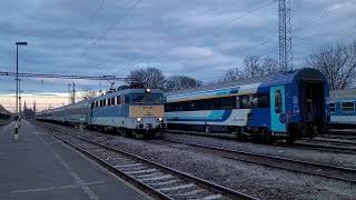 Szeged IC 713 quotNAPFÉNYquot train Szeged  BudapestNyugati Locomotive nr 431 261 [upl. by Ynaitirb]