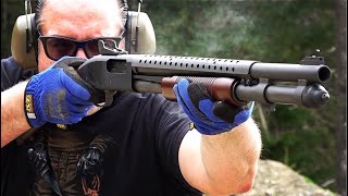 Mossberg 590A1 Retrograde 12 gauge shotgun review [upl. by Kcirded]