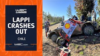 Lappi Crashes Out  WRC Rally Chile Bio Bío 2023 [upl. by Biel]